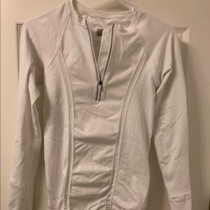Athleta White Half Zip